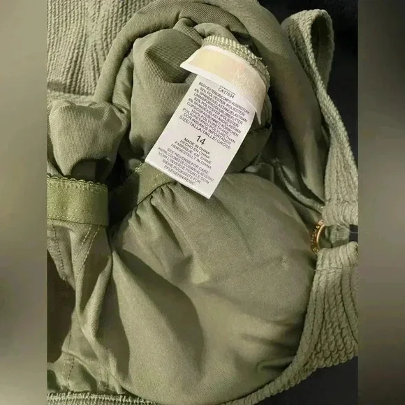 Michael Kors New Logo Ring One Piece Swimsuit Size 14 - Picture 10 of 11